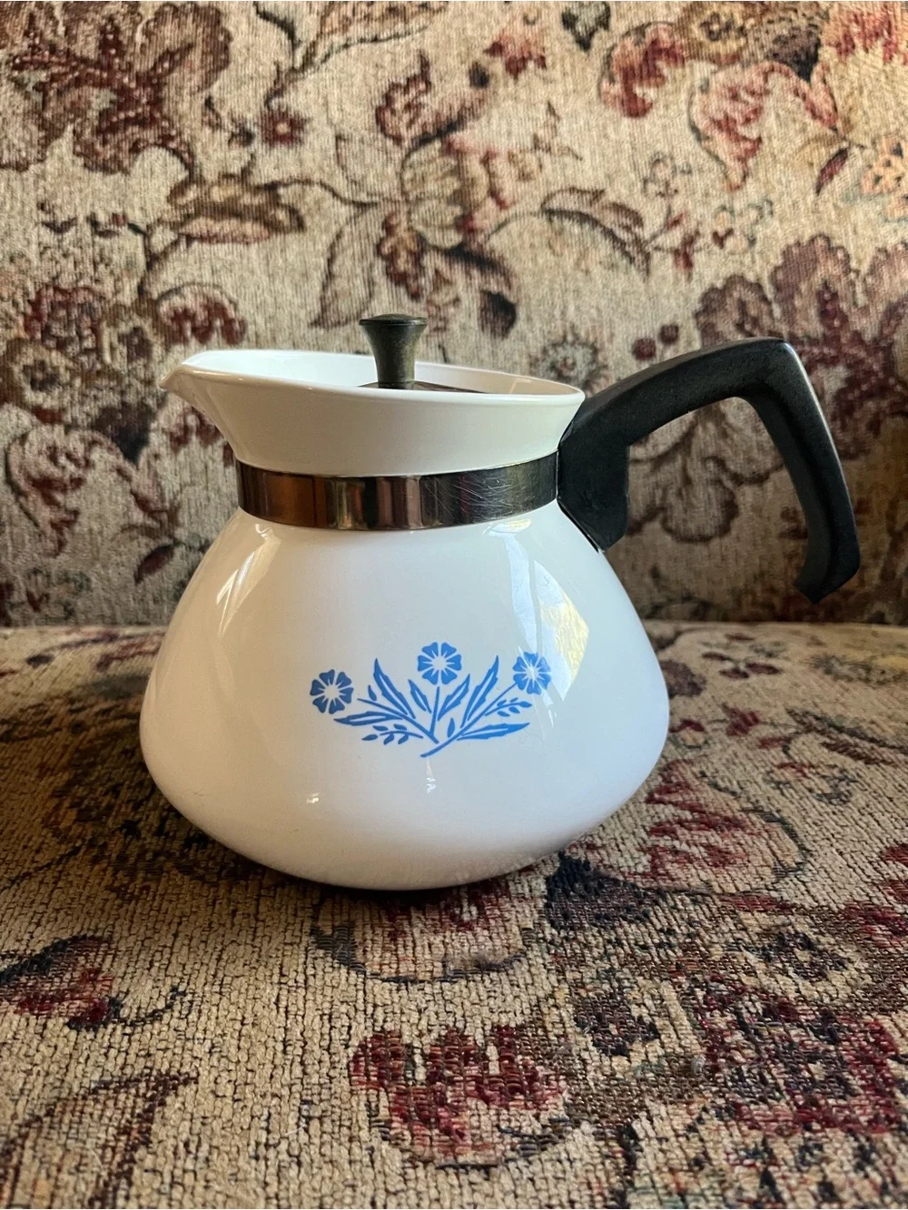 Corning Ware Coffee Percolator with Blue Cornflower Pattern